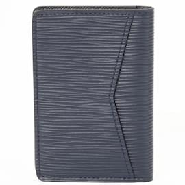 Louis Vuitton-Louis Vuitton Epi Leather Card Case in Navy Blue-Navy blue