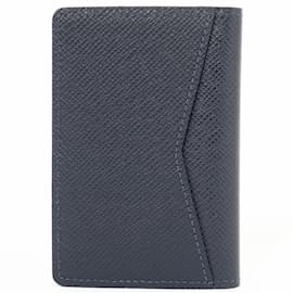 Louis Vuitton-Louis Vuitton Taiga Card Case in Navy Blue-Navy blue