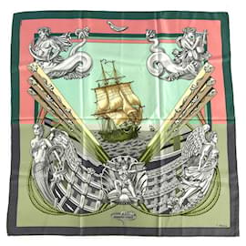 Hermès-Hermes Carre 90 Lephyr Sailboat Scarf-Green