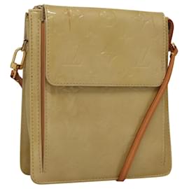 Louis Vuitton-LOUIS VUITTON Monogram Vernis Motto Accessory Pouch Beige M91136 LV Auth sw270-Beige