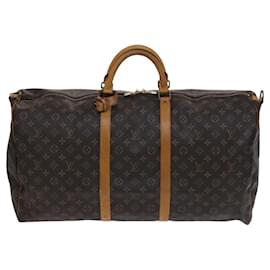 Louis Vuitton-LOUIS VUITTON Monogram Keepall Bandouliere 60 Bolsa Boston M41412 LV Auth ep7929-Monograma