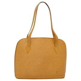 Louis Vuitton-LOUIS VUITTON Bolsa de Ombro Epi Lussac Amarela M52289 LV Auth BD778-Amarelo