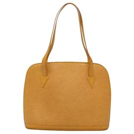 Louis Vuitton-LOUIS VUITTON Bolsa de Ombro Epi Lussac Amarela M52289 LV Auth BD778-Amarelo