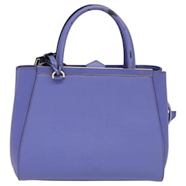 Fendi-FENDI Hand Bag Leather 2way Purple Gold Auth bs24012-Golden,Purple
