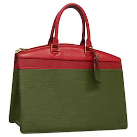 Louis Vuitton-LOUIS VUITTON Bolsa de Mão Epi Riviera Vermelha M48187 LV Auth BD1839-Vermelho