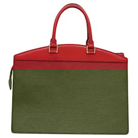 Louis Vuitton-LOUIS VUITTON Bolsa de Mão Epi Riviera Vermelha M48187 LV Auth BD1839-Vermelho