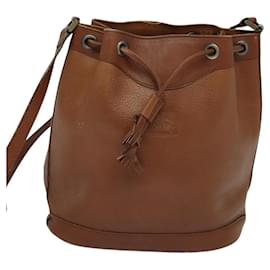 Autre Marque-Burberrys Shoulder Bag Leather Brown Auth BA826-Brown
