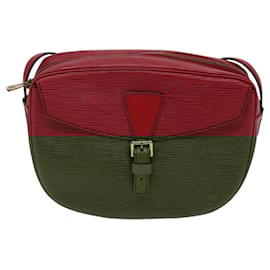 Louis Vuitton-LOUIS VUITTON Epi Jeune Fille MM Bolsa de Ombro Vermelha M52157 LV Auth EC975-Vermelho