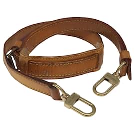 Louis Vuitton-LOUIS VUITTON Adjustable Shoulder Strap Leather 31.1""-38.2"" Beige Auth EC854-Beige