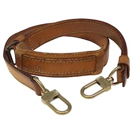 Louis Vuitton-LOUIS VUITTON Adjustable Shoulder Strap Leather 31.1""-38.2"" Beige Auth EC854-Beige