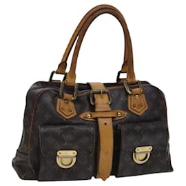 Louis Vuitton-LOUIS VUITTON Bolsa de Mão Monogram Manhattan GM M40025 LV Auth EC1002-Monograma