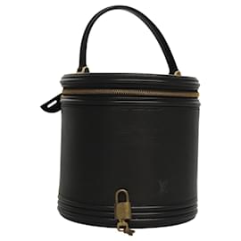 Louis Vuitton-LOUIS VUITTON Bolsa de Mão Epi Cannes Preta M48032 LV Auth sw192-Preto