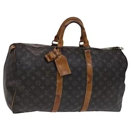 Louis Vuitton-LOUIS VUITTON Monogram Keepall 50 Bolsa Boston M41426 LV Auth EC556-Monograma