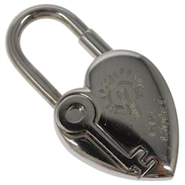 Hermès-HERMES Cadena Fantasy Heart Padlock 2024 Limited Edition Silver Auth hk2369-Silvery