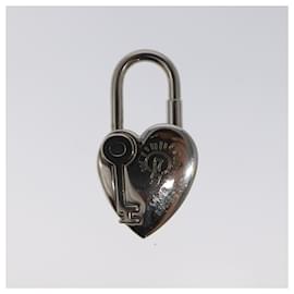 Hermès-HERMES Cadena Fantasy Heart Padlock 2024 Limited Edition Silver Auth hk2369-Silvery