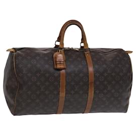 Louis Vuitton-LOUIS VUITTON Monogram Keepall 55 Bolsa Boston M41424 LV Auth EC814-Monograma