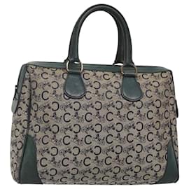 Céline-CELINE C Sulky Hand Bag Canvas Navy Auth bs24121-Navy blue