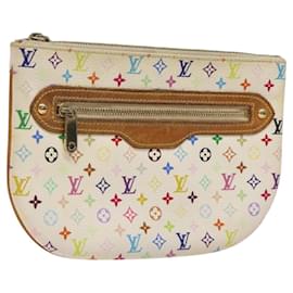 Louis Vuitton-LOUIS VUITTON Monogram Multicolor Pochette GM Pouch White M60027 LV Auth hk2317-White