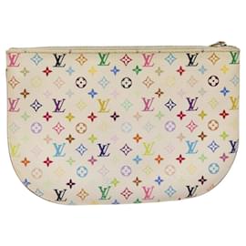 Louis Vuitton-LOUIS VUITTON Monogram Multicolor Pochette GM Pouch White M60027 LV Auth hk2317-White