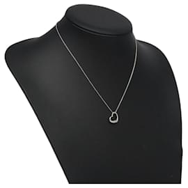 Autre Marque-TIFFANY&Co. Open Heart Necklace Ag925 Silver Auth MY241-Silvery