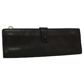 Autre Marque-BOTTEGA VENETA Pouch Leather Black Auth bs24042-Black