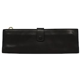 Autre Marque-BOTTEGA VENETA Pouch Leather Black Auth bs24042-Black