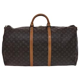Louis Vuitton-LOUIS VUITTON Monogram Keepall Bandouliere 60 Bolsa Boston M41412 LV Auth ep8075-Monograma
