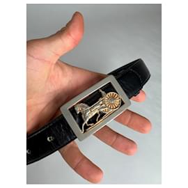 Céline-CELINE Belts T.cm 75 Leather-Black
