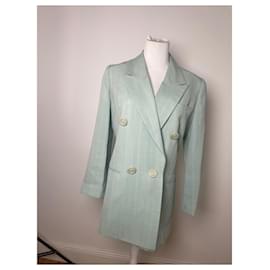 Dior-DIOR Coats T.International M Wool-Turquoise