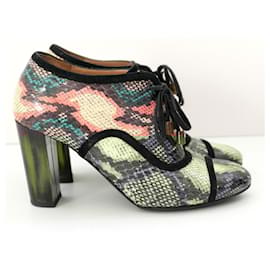 Dries Van Noten-Bottines en cuir de serpent Dries Van Noten Automne 2012-Multicolore
