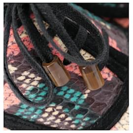 Dries Van Noten-Bottines en cuir de serpent Dries Van Noten Automne 2012-Multicolore