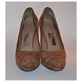 Salvatore Ferragamo-low-cut tops-Brown