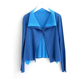 Veste superposée bleue Issey Miyake Pleats Please Bleu