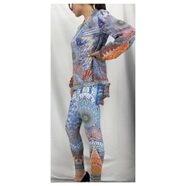 Camilla-Printed legging-White,Multiple colors,Yellow,Light blue,Dark blue
