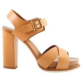 Tod's-Leather heels-Camel