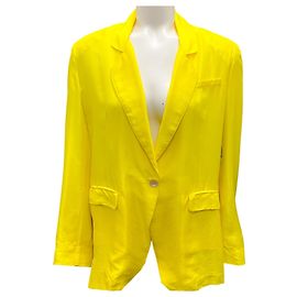 Forte Forte Seidenjacke La Seta Blond Yellow 2022 forte_forte Gelb