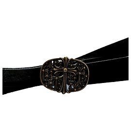 Chrome Hearts Cemetery Belt Black Silver hardware