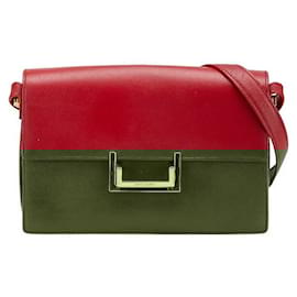 Yves Saint Laurent-Yves Saint Laurent Leather Shoulder Bag 318025-Red