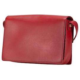 Yves Saint Laurent-Yves Saint Laurent Leather Shoulder Bag 318025-Red