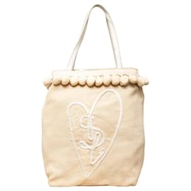 Yves Saint Laurent-Yves Saint Laurent Canvas Handbag - '00s-Brown,Beige