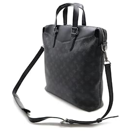 Louis Vuitton-Louis Vuitton Monogram Eclipse Tote Explorer Briefcase M40567-Black