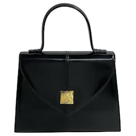Yves Saint Laurent-Yves Saint Laurent Leather Handbag Black-Black