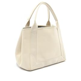 Balenciaga-Sac cabas en cuir navy de Balenciaga-Marron