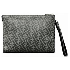 Fendi-Fendi Diagonal Clutch Bag 7VA491-Black
