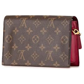 Louis Vuitton-Bolsa de Ombro Floral Chain Wallet Louis Vuitton M69578-Marrom
