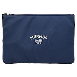 Hermès-Hermes Neobain GM Pouch Navy Polyamide-Blue