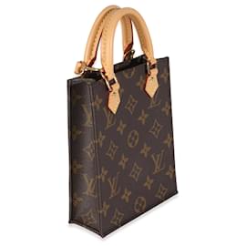 Louis Vuitton-Bolsa Petit Sac Plat em Canvas Monogram Louis Vuitton-Marrom