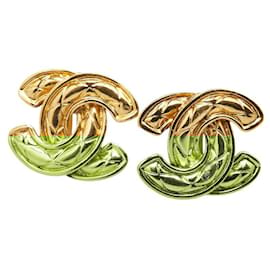 Louis Vuitton-Louis Vuitton Vintage Coco Mark Earrings Gold-Golden,Metallic