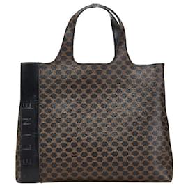 Céline-Celine Macadam Handbag Black PVC Leather-Black