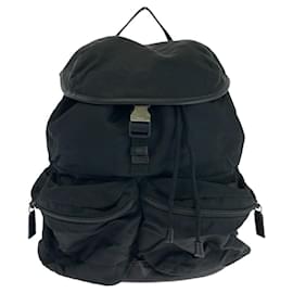 Prada-Prada Nylon Tessuto Logo Backpack-Black